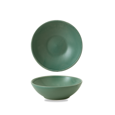 Andorra Green  Contour Shallow Bowl 9oz